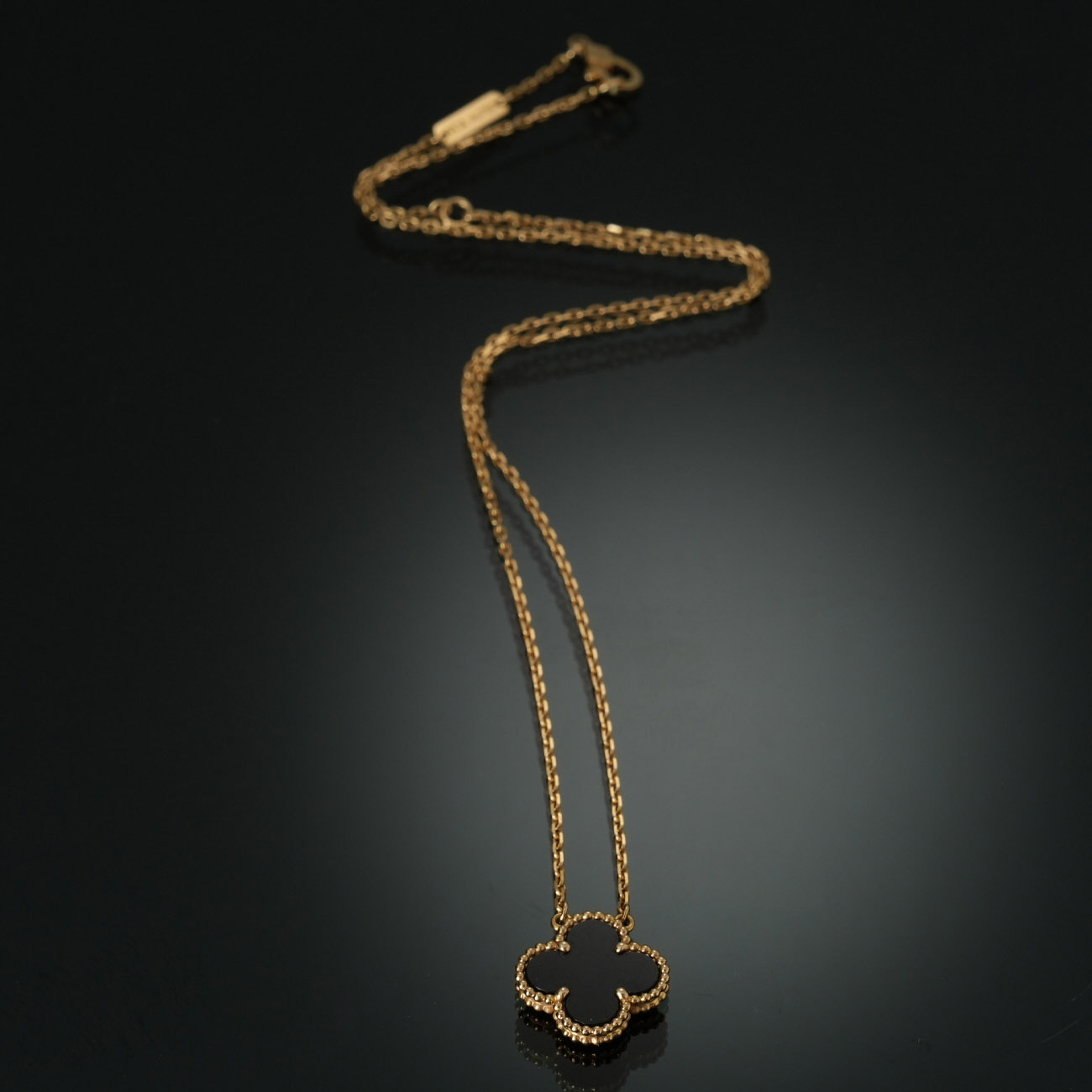 Van Cleef & Arpels(USED)반클리프앤아펠 빈티지 알함브라 네크리스 오닉스